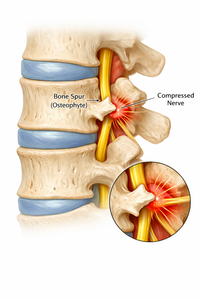骨刺變大到壓到神經才需要開刀