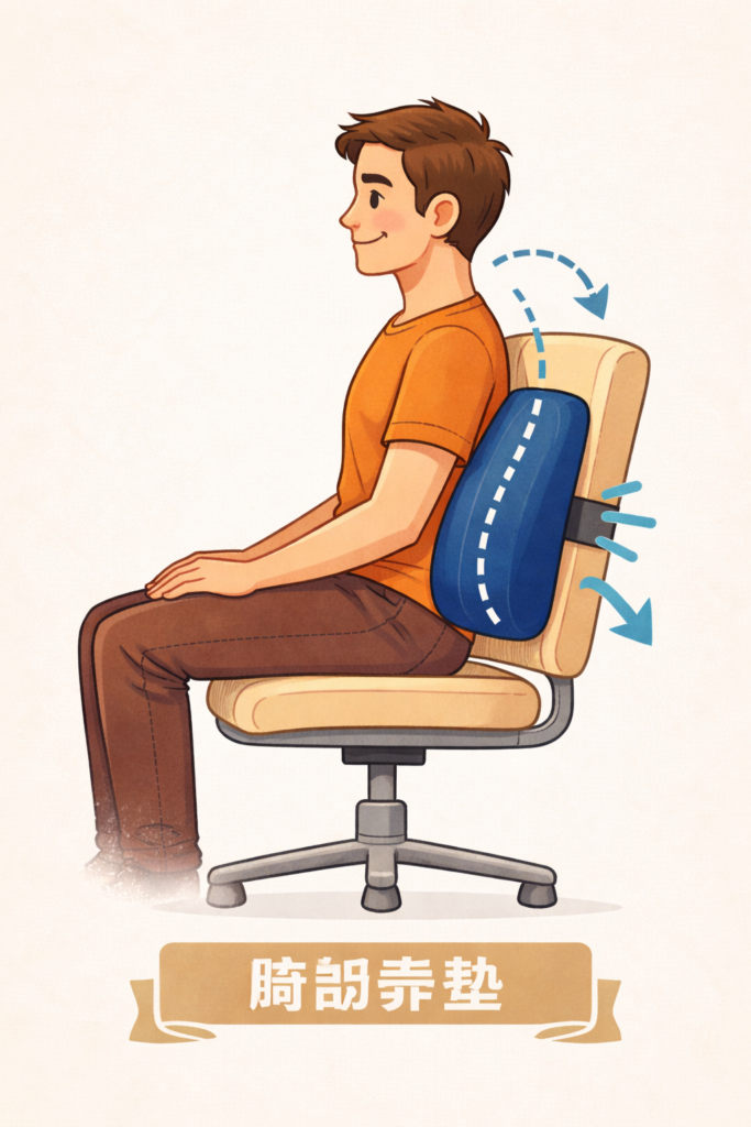 改善屁股痛 - 2.椅子使用靠背墊